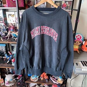 Vintage Miami RedHawks Crewneck Sweatshirt Steve & Barry’s Men’s XL